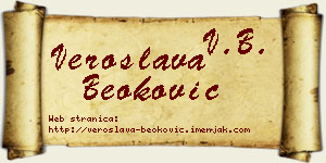 Veroslava Beoković vizit kartica